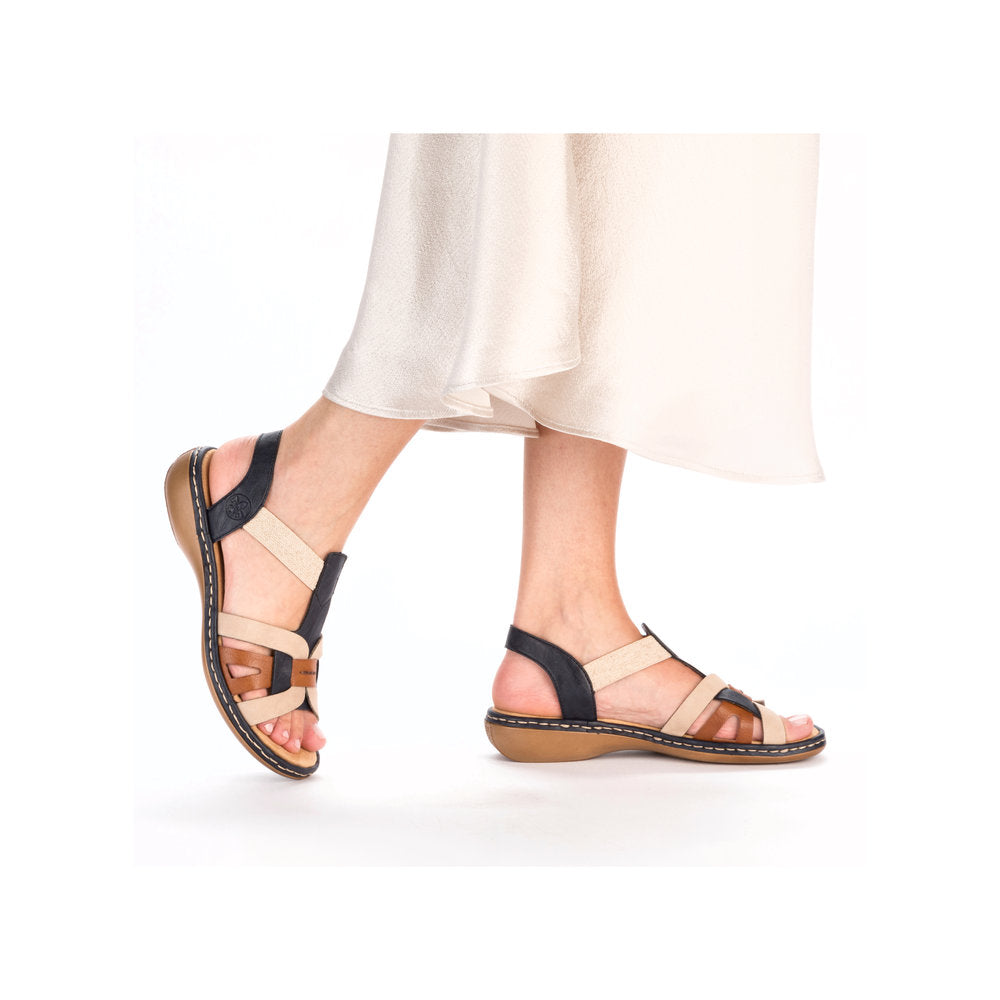 Rieker Casual Sandal 65918-90 BLUE MULTI