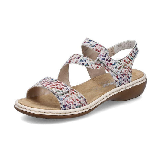 RIEKER Sandal with touch fastening Leather MULTI 659C7-94
