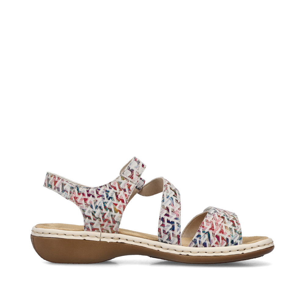 RIEKER Sandal with touch fastening Leather MULTI 659C7-94