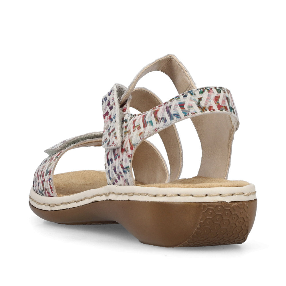 RIEKER Sandal with touch fastening Leather MULTI 659C7-94