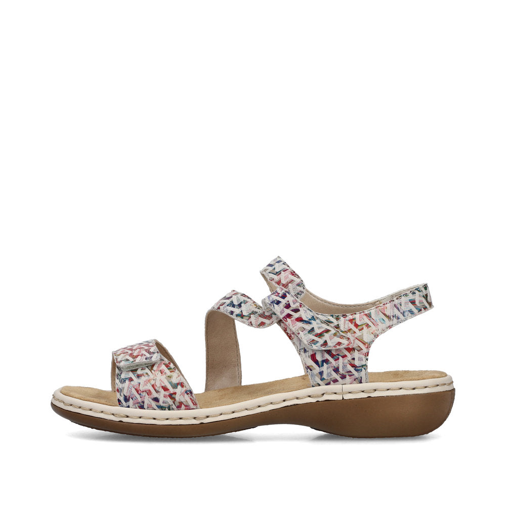 RIEKER Sandal with touch fastening Leather MULTI 659C7-94