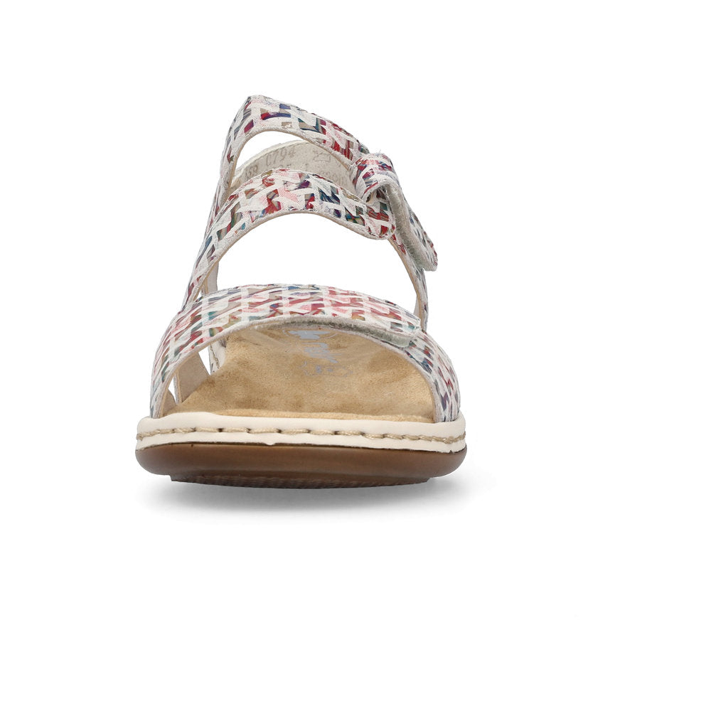 RIEKER Sandal with touch fastening Leather MULTI 659C7-94