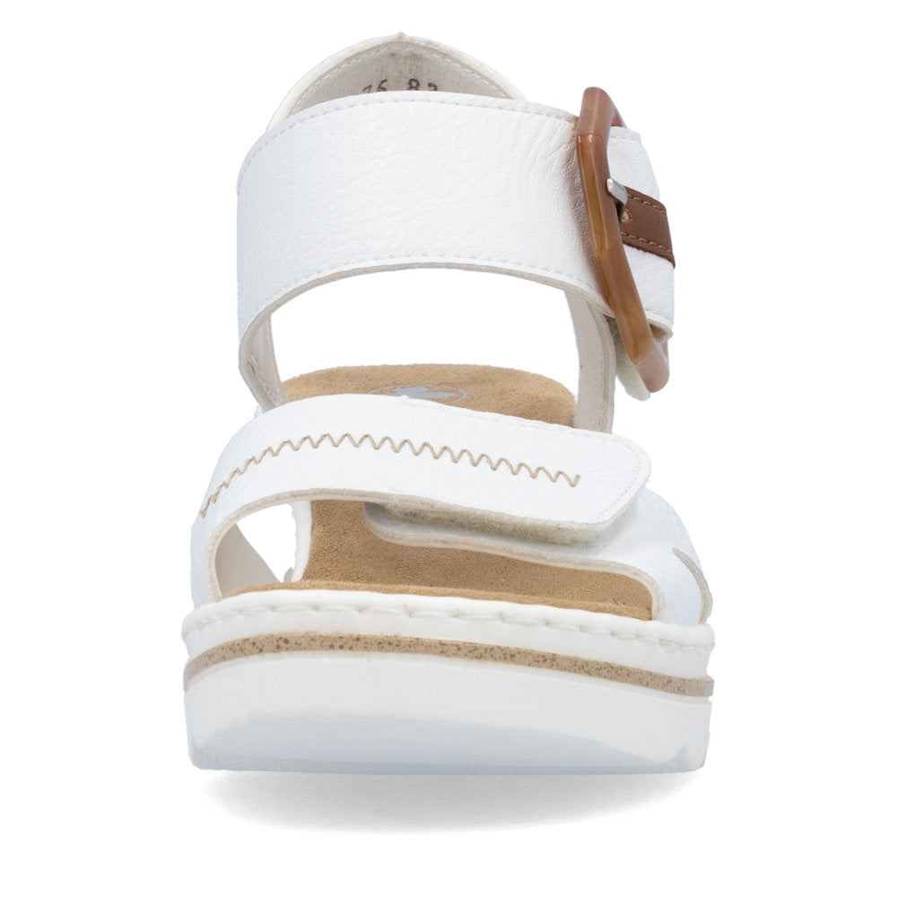 Rieker Wedge Sandal 67476-83 WHITE
