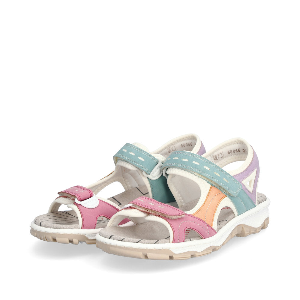 Rieker Casual Treck Sandal 68866-92 PINK COMBI