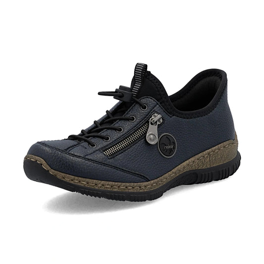 Rieker N3267 DARK NAVY Slip On and Go Casual Shoe N3267-15