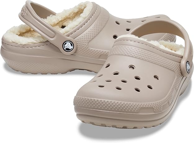 Crocs 207010 BONE Lined Classic Clog 207010-2YB