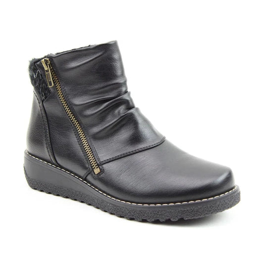 Heavenly Feet Perry Vegan Friendly Zip Ankle Boot