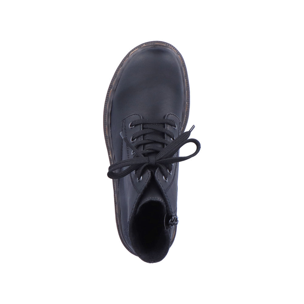 Rieker Ankle Boot with Lace and Zip BLACK 78240-00