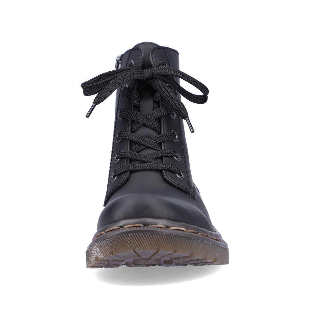 Rieker Ankle Boot with Lace and Zip BLACK 78240-00