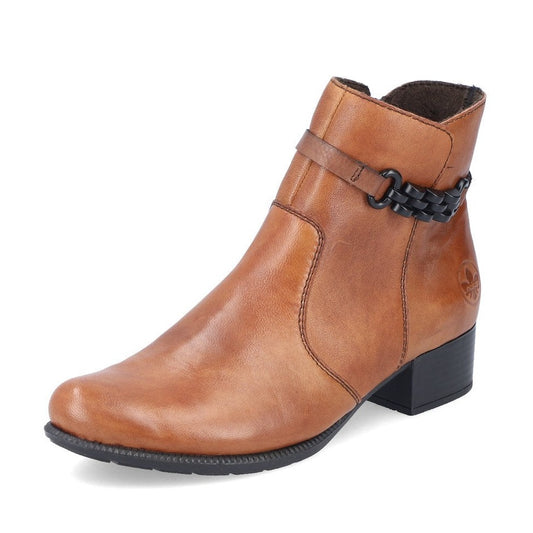 Reiker Ankle Boot in Leather 78676-25 CHESTNUT