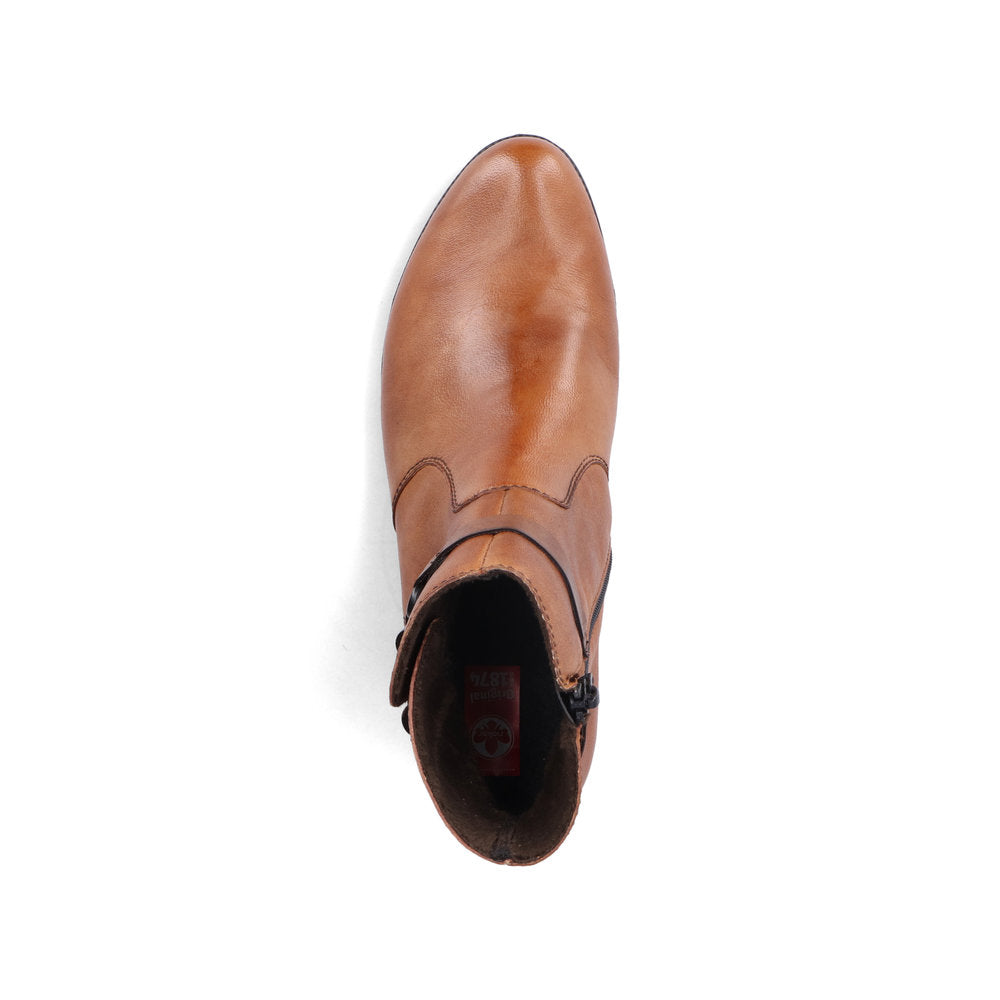 Reiker Ankle Boot in Leather 78676-25 CHESTNUT