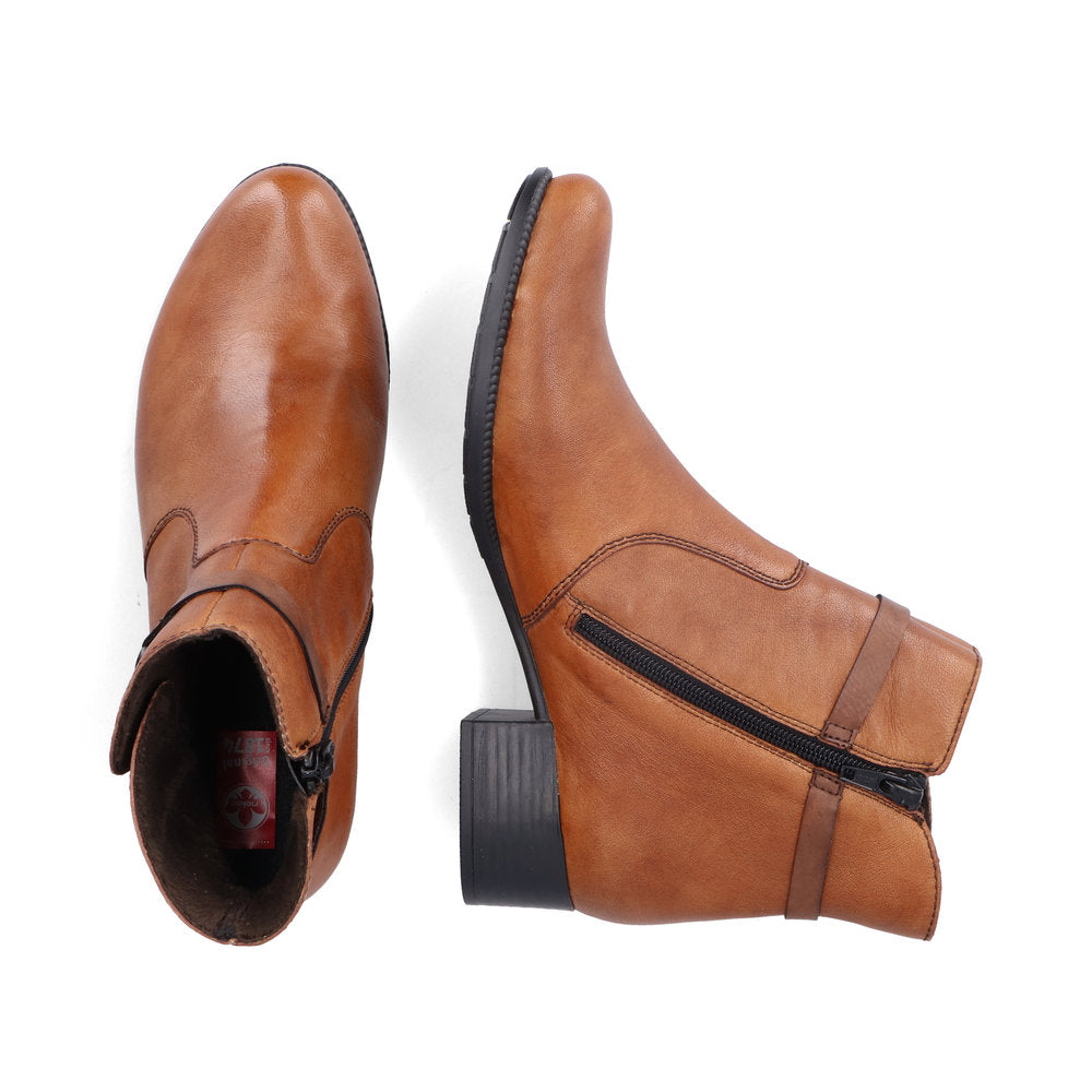 Reiker Ankle Boot in Leather 78676-25 CHESTNUT