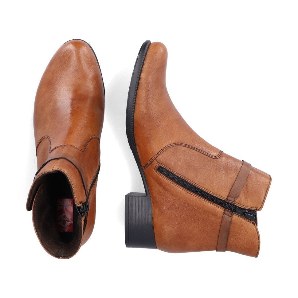Reiker Ankle Boot in Leather 78676-25 CHESTNUT