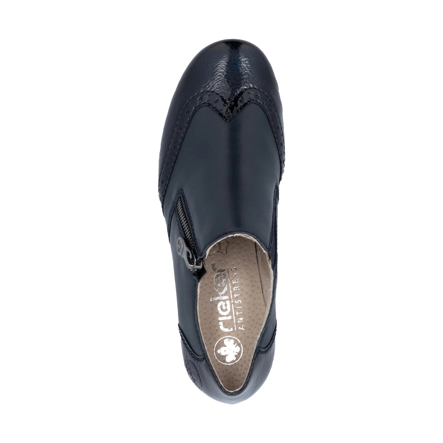 Rieker 41757 NAVY High Fronted Shoe with Zip 41757-15