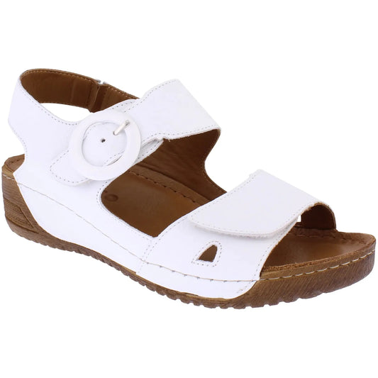 Adesso Lily WHITE Soft Leather sandal A7195