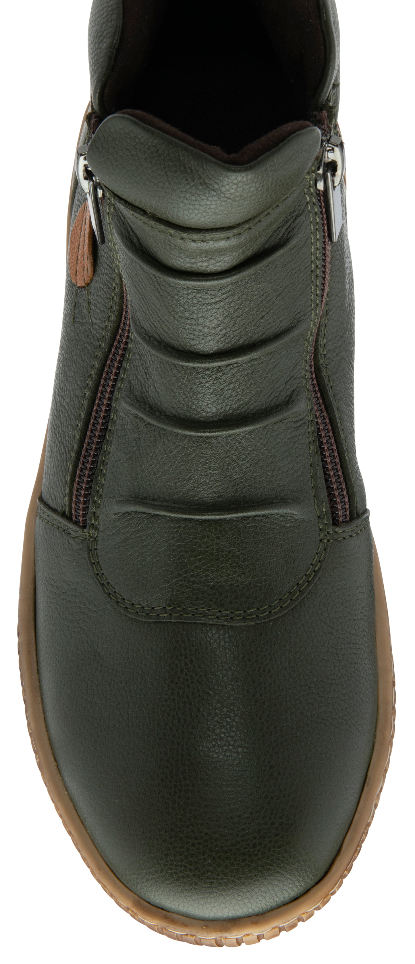 Lotus Atlanta Green Soft Leather Twin Zip Ankle Boot ULB405