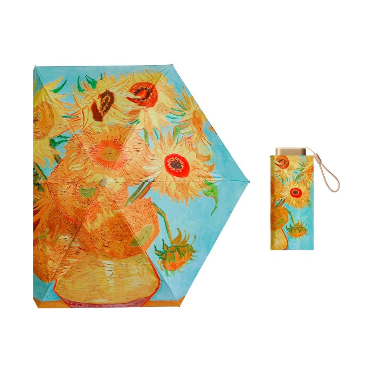 Artist Print Pocket Umbrella SUNFLOWER .
