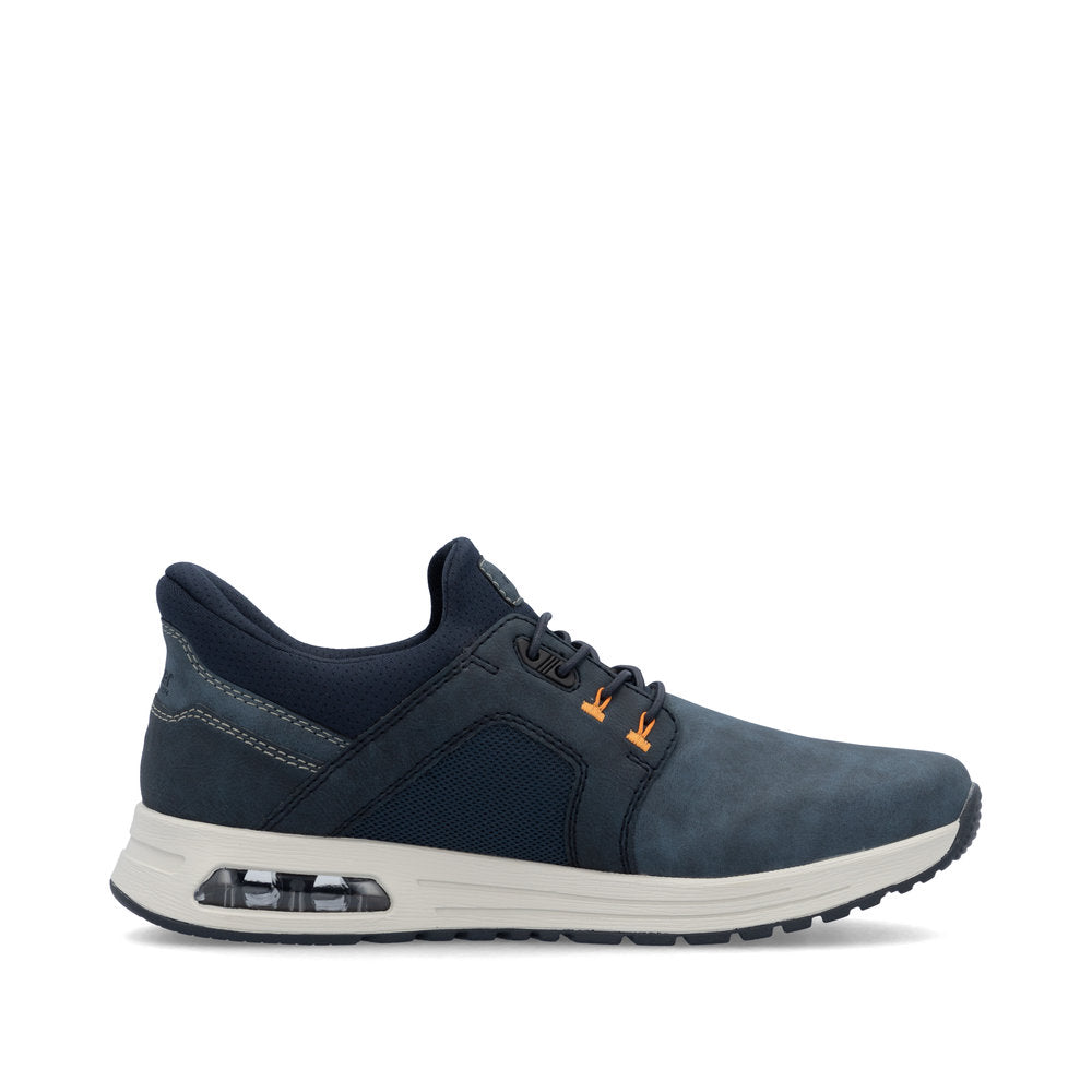 Reiker Men's Shoe- Wide fitting Step-In Shoe with Elastic Lace NAVY B1053-14