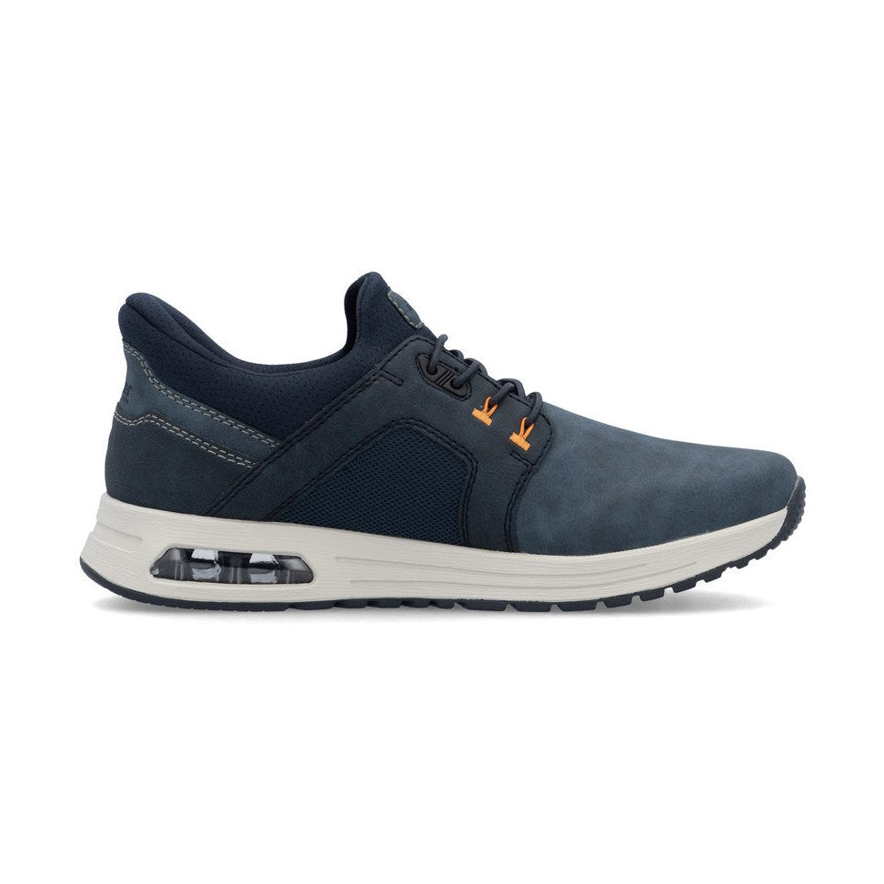 Reiker Men's Shoe- Wide fitting Step-In Shoe with Elastic Lace NAVY B1053-14
