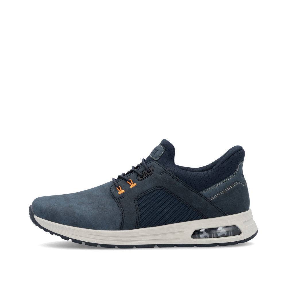 Reiker Men's Shoe- Wide fitting Step-In Shoe with Elastic Lace NAVY B1053-14