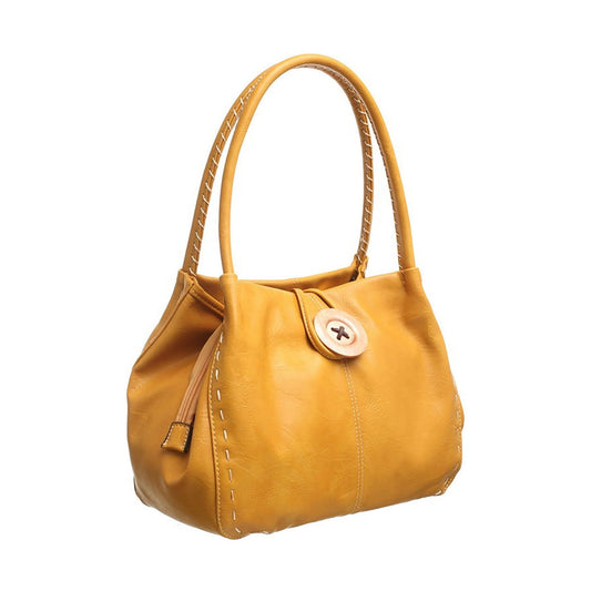 Bessie London Classic Button Bag YELLOW BW446