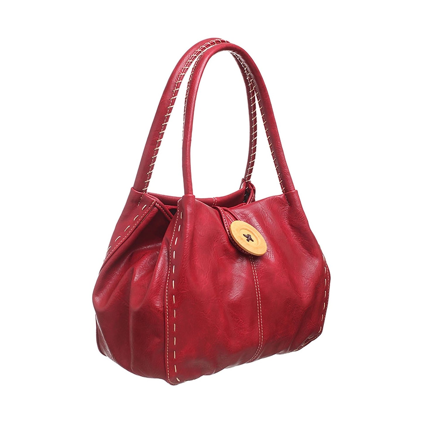 Bessie London Classic Button Bag RED.. BW446
