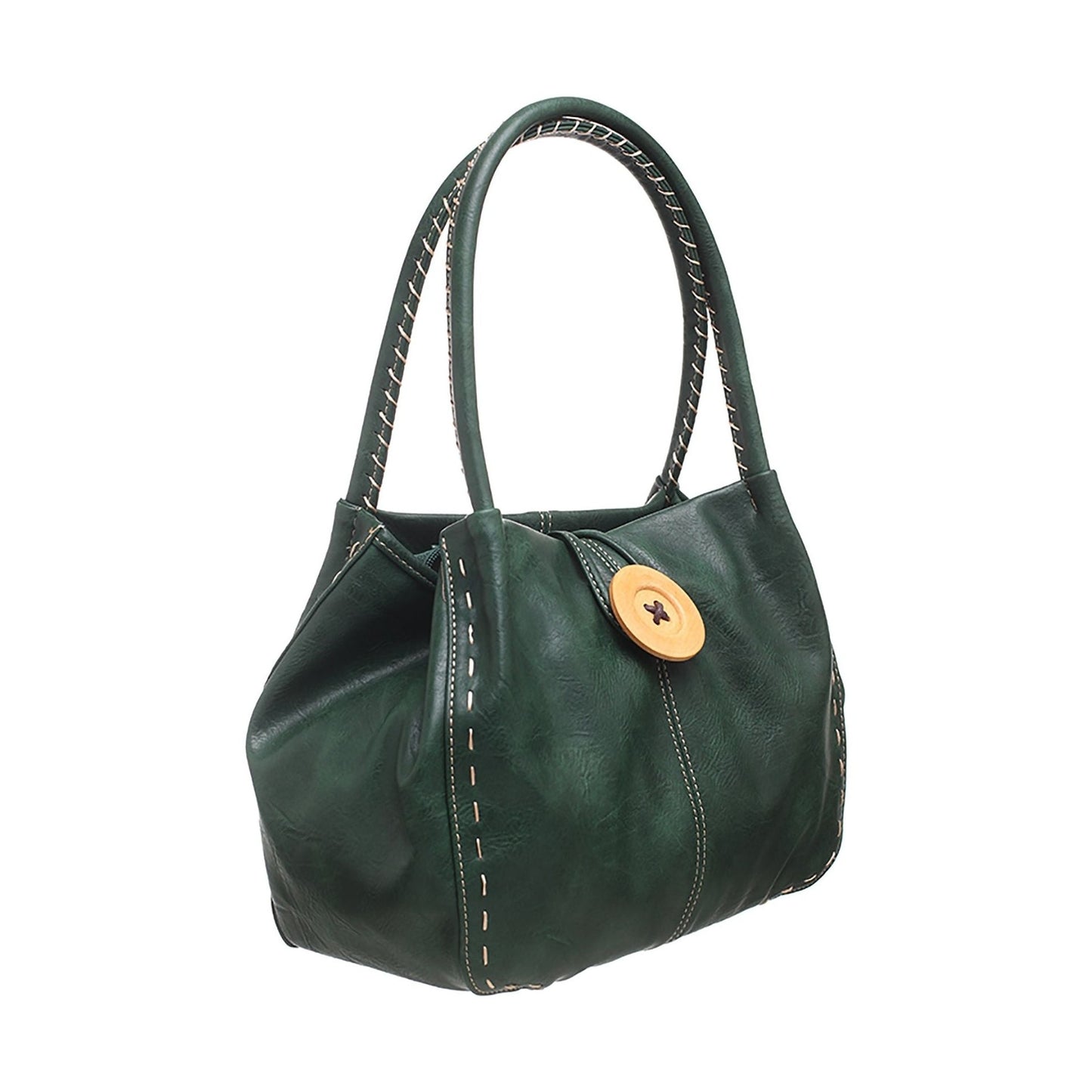 Bessie London GREEN Classic Button Bag BW446
