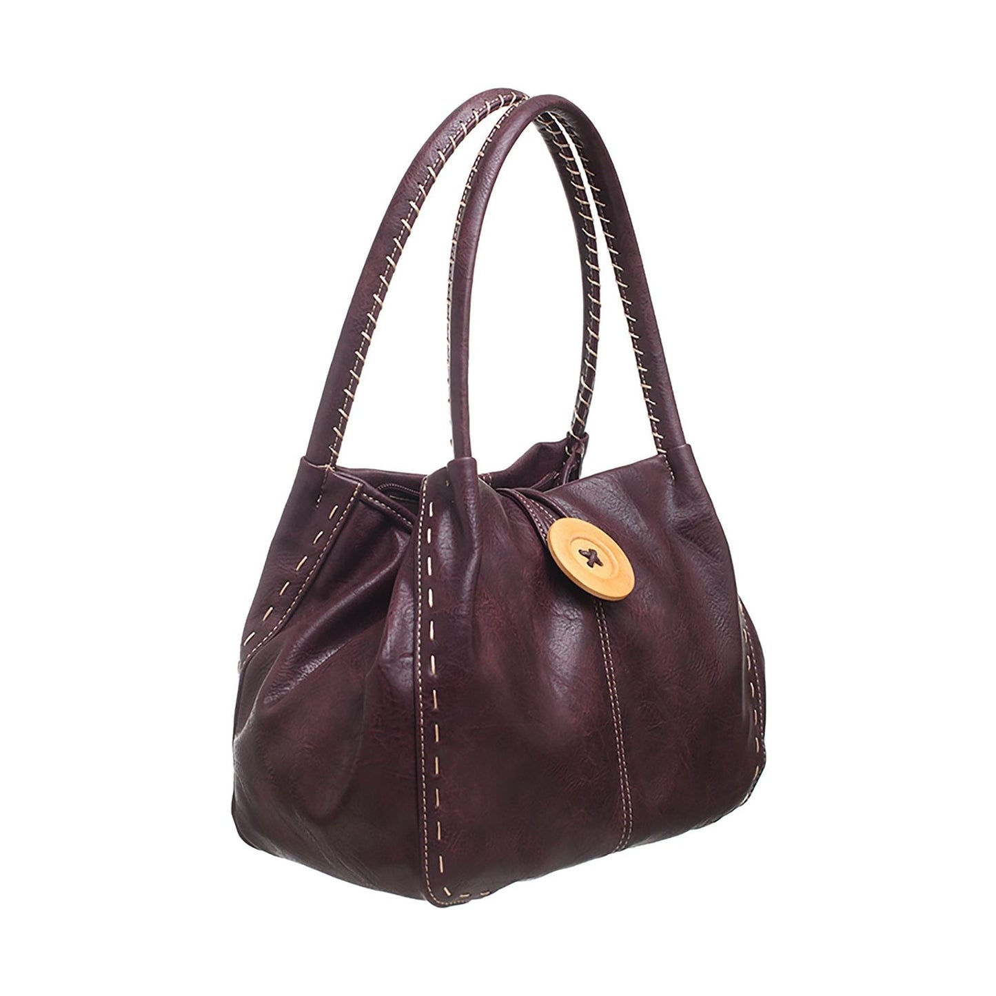 Bessie London Classic Button Bag PURPLE BW446