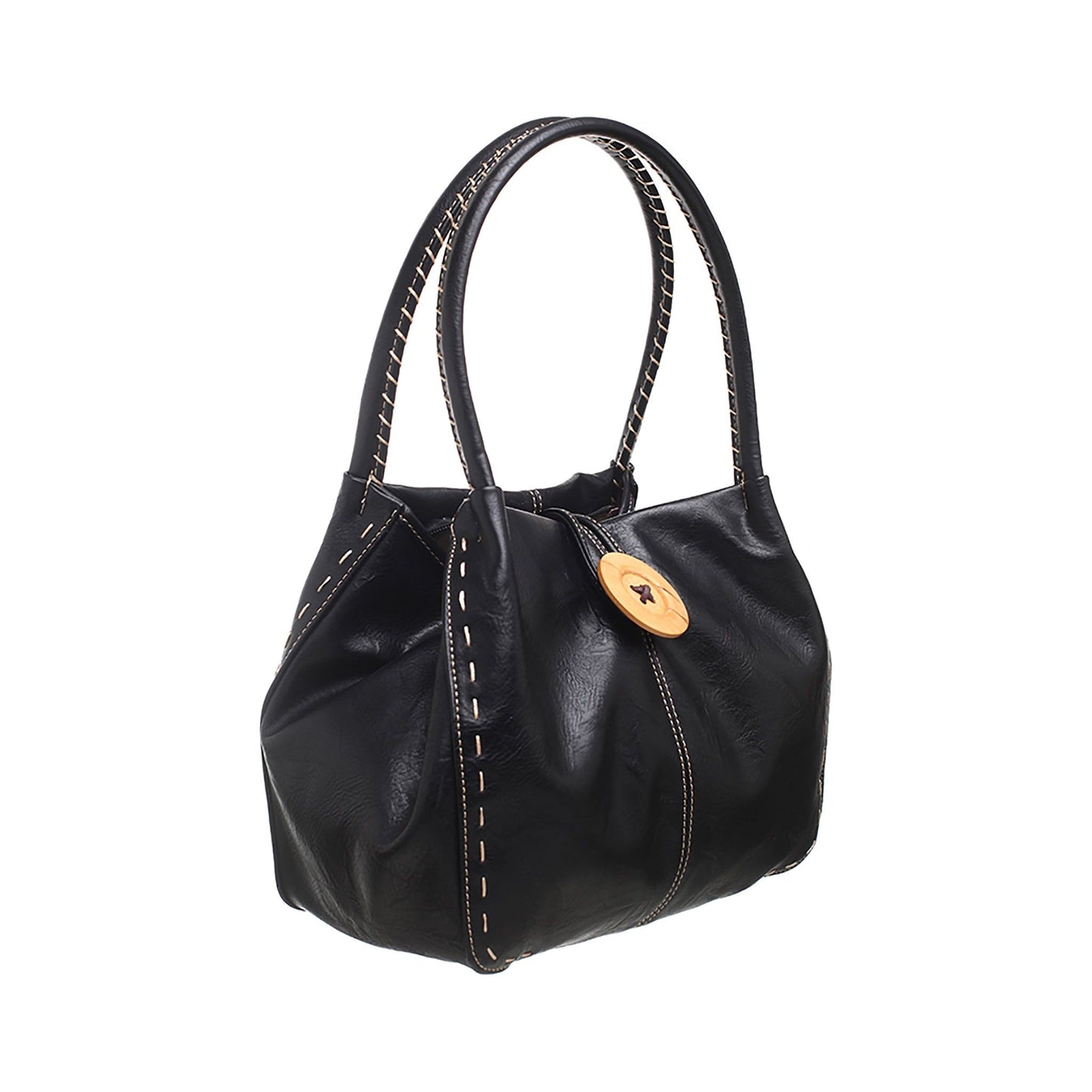 Bessie London Classic Button Bag BLACK BW446