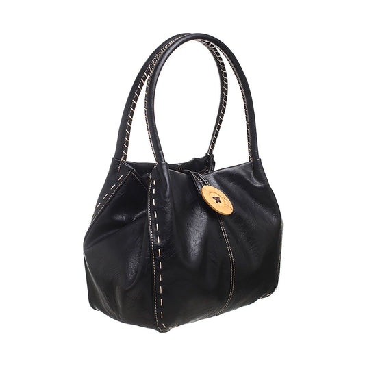 Bessie London Classic Button Bag BLACK BW446