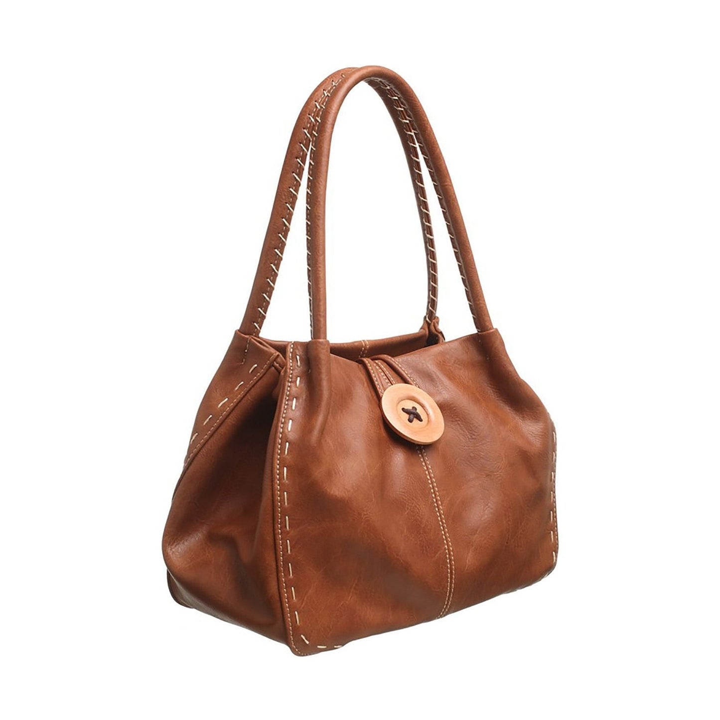 Bessie London Classic Button Bag TAN BW446