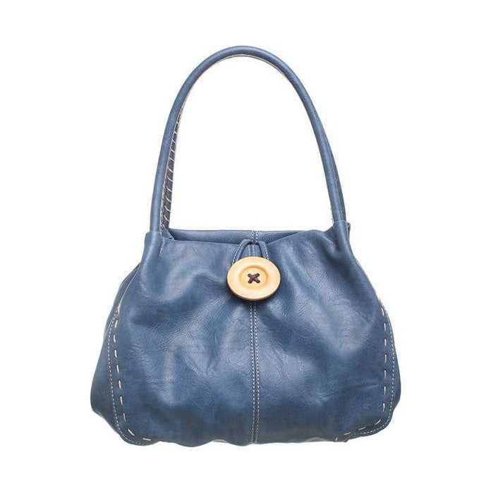 Bessie London BW446 Button Bag Steel Blue