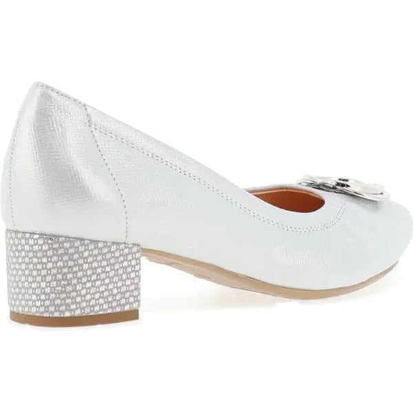 Bioeco 6415 SILVER Wide Fitting Dress Court Shoe 6415-2103