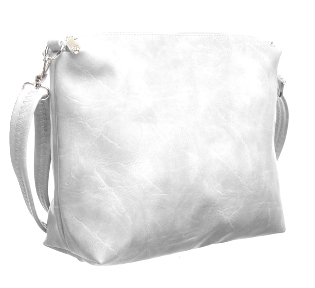Bessie London C+ WHITE Crossbody Handbag