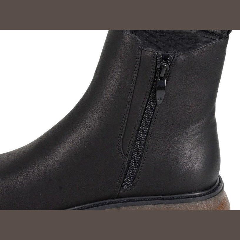 Cipriata Boot L052 Plain ankle boot with elastic gusset and zip BLACK L052A