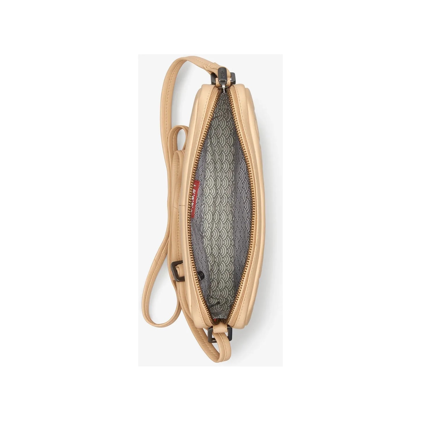 Yoshi Custard Cream Beige Soft Leather Cross Body Handbag