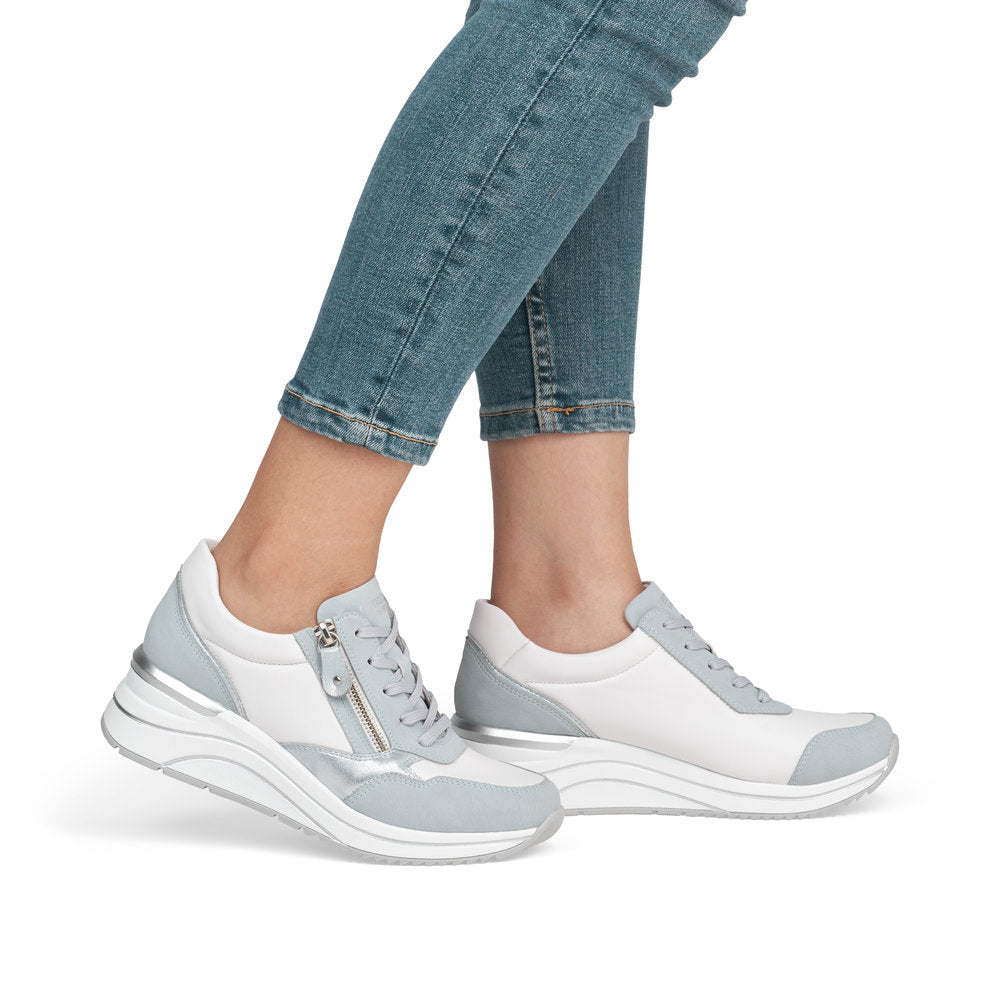 Remonte Trainers with lace and zip D0t01-12 BLUE WHITE