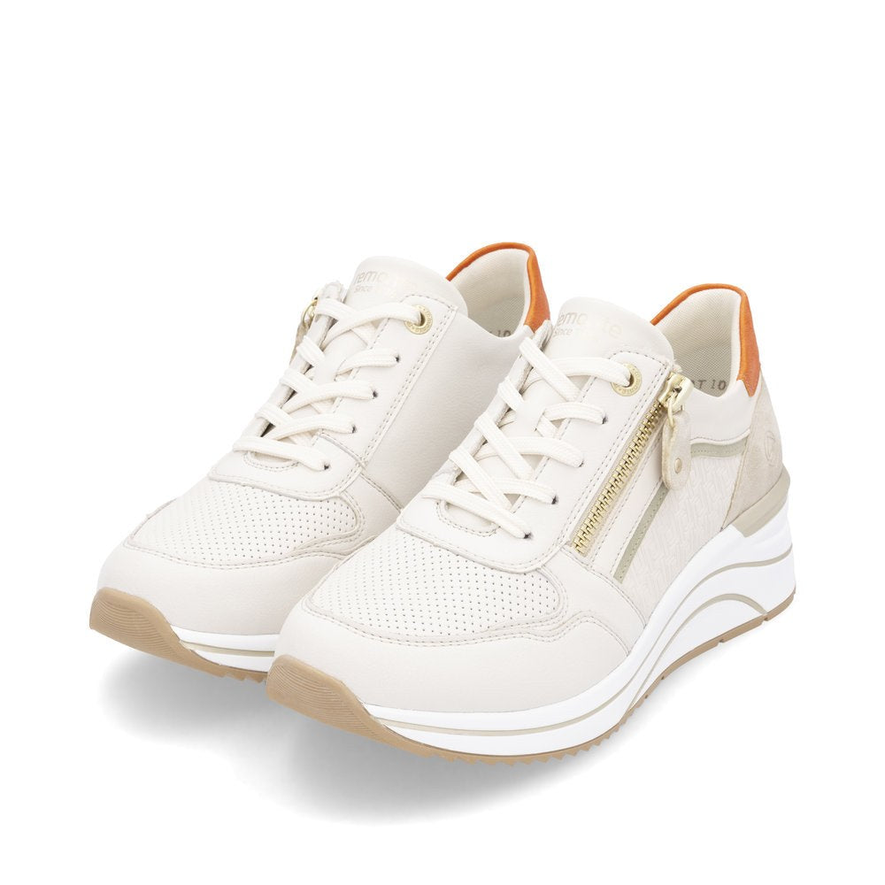 Remonte Trainers with lace and zip D0t10-80 BEIGE