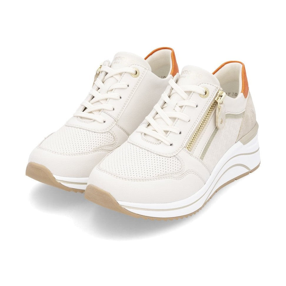 Remonte Trainers with lace and zip D0t10-80 BEIGE