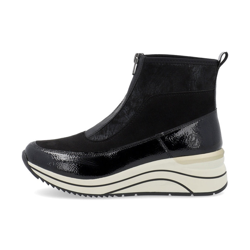 Remonte Ankle Boot D0T71-01 BLACK with front Zip
