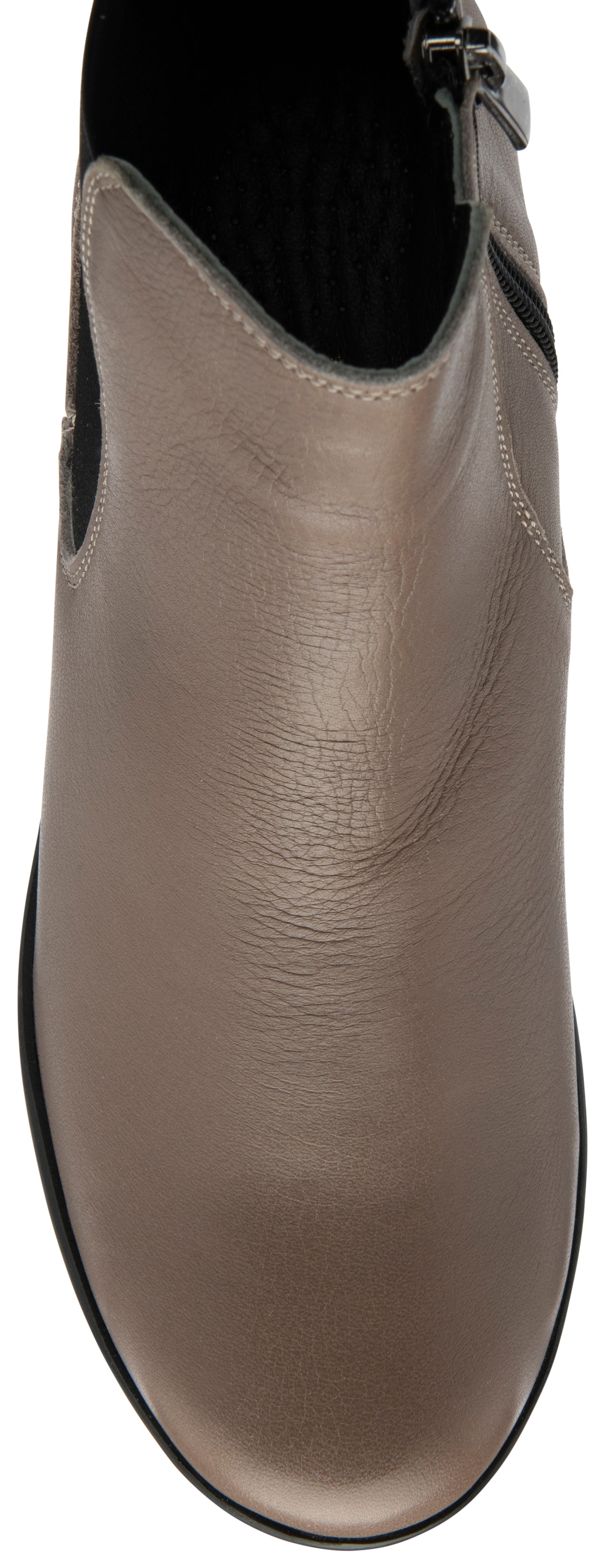 Lotus Boot Dresden Leather Ankle boot with wedge sole elasticated sides and zip CLAY DRESDEN