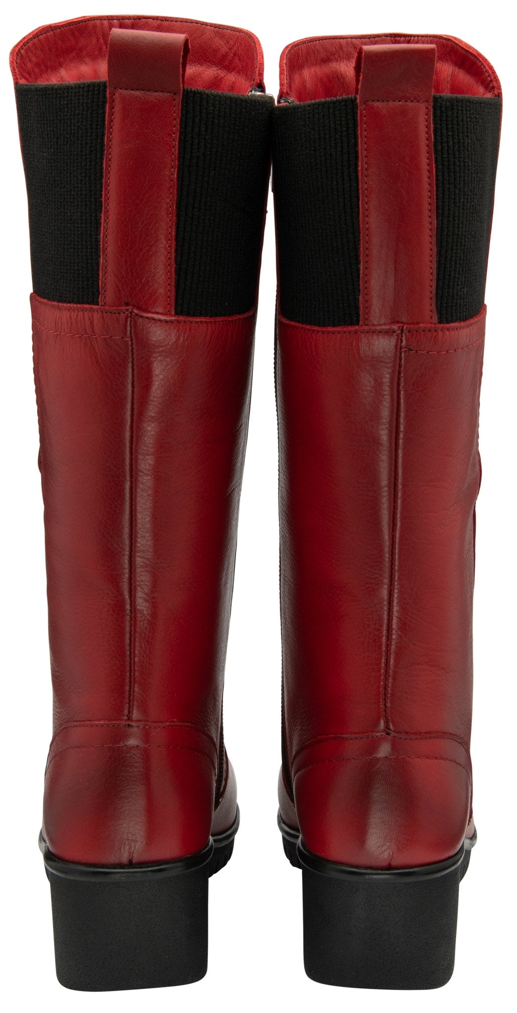 Lotus Boot Fitzgerald Mid Calf Leather Boot with zip RED ULB345