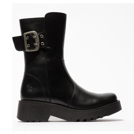 Fly London Biker Style Ankle Boot Mazz BLACK