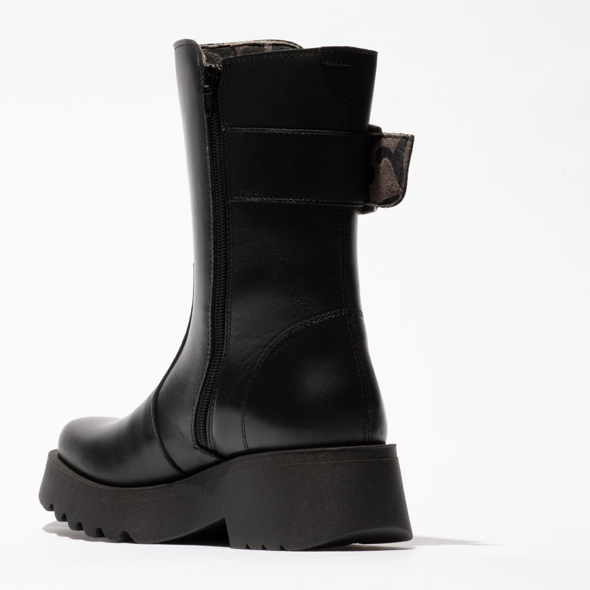 Fly London Biker Style Ankle Boot Mazz BLACK