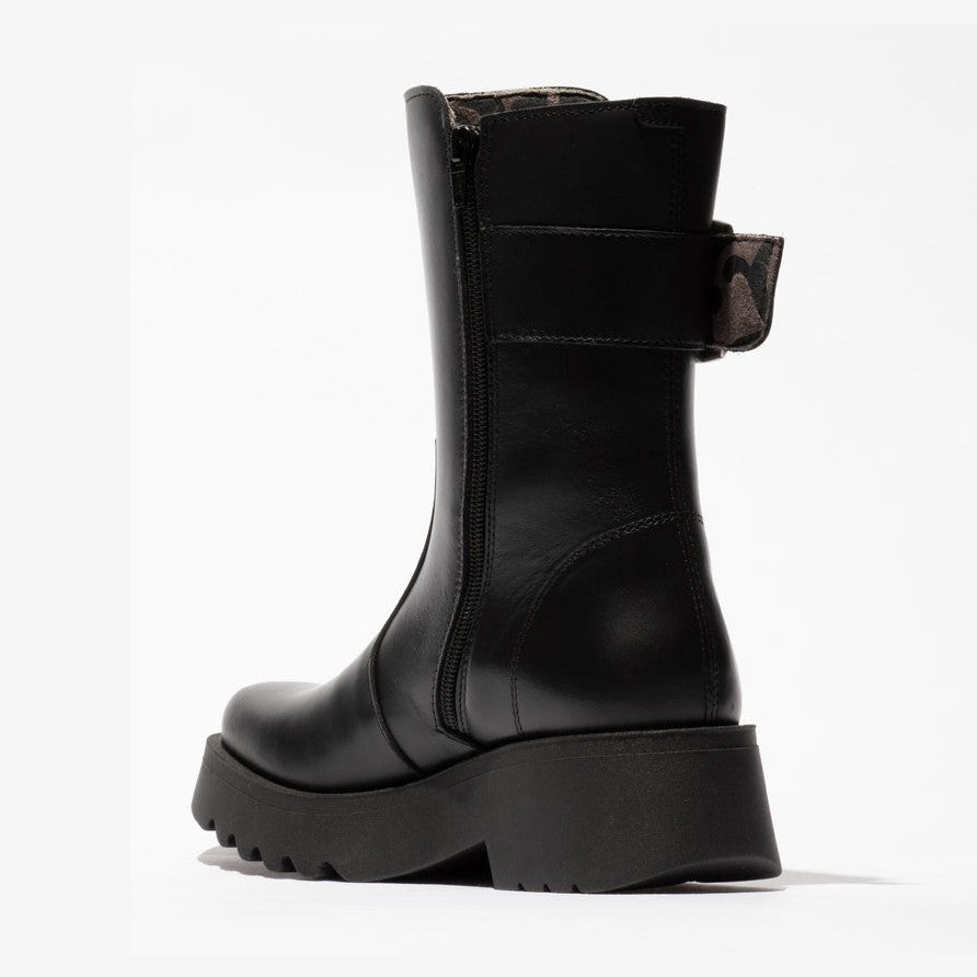 Fly London Biker Style Ankle Boot Mazz BLACK