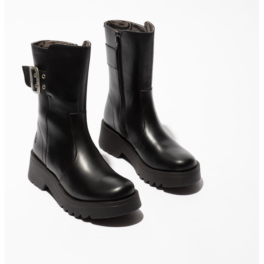 Fly London Biker Style Ankle Boot Mazz BLACK