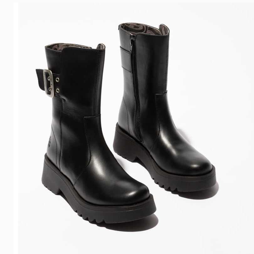 Fly London Biker Style Ankle Boot Mazz BLACK