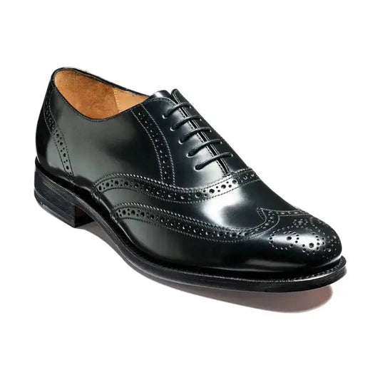 Barker BROGUE SHOE Glasgow BLACK HI SHINE Leather