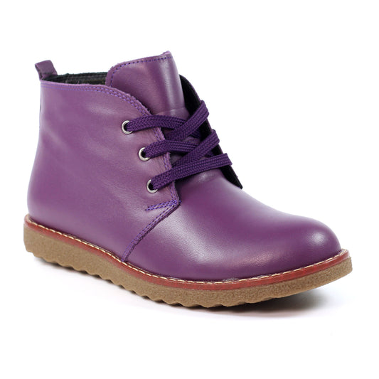 Lunar Ankle Boot with lace and zip GLR003 Claire PURPLE GLR003 PP