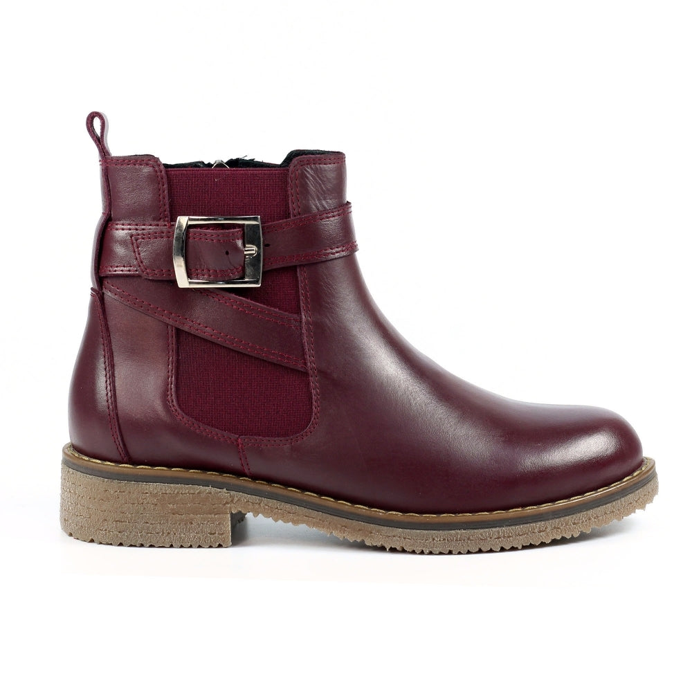 Lunar Leather Ankle Boot with side zip Lindsay